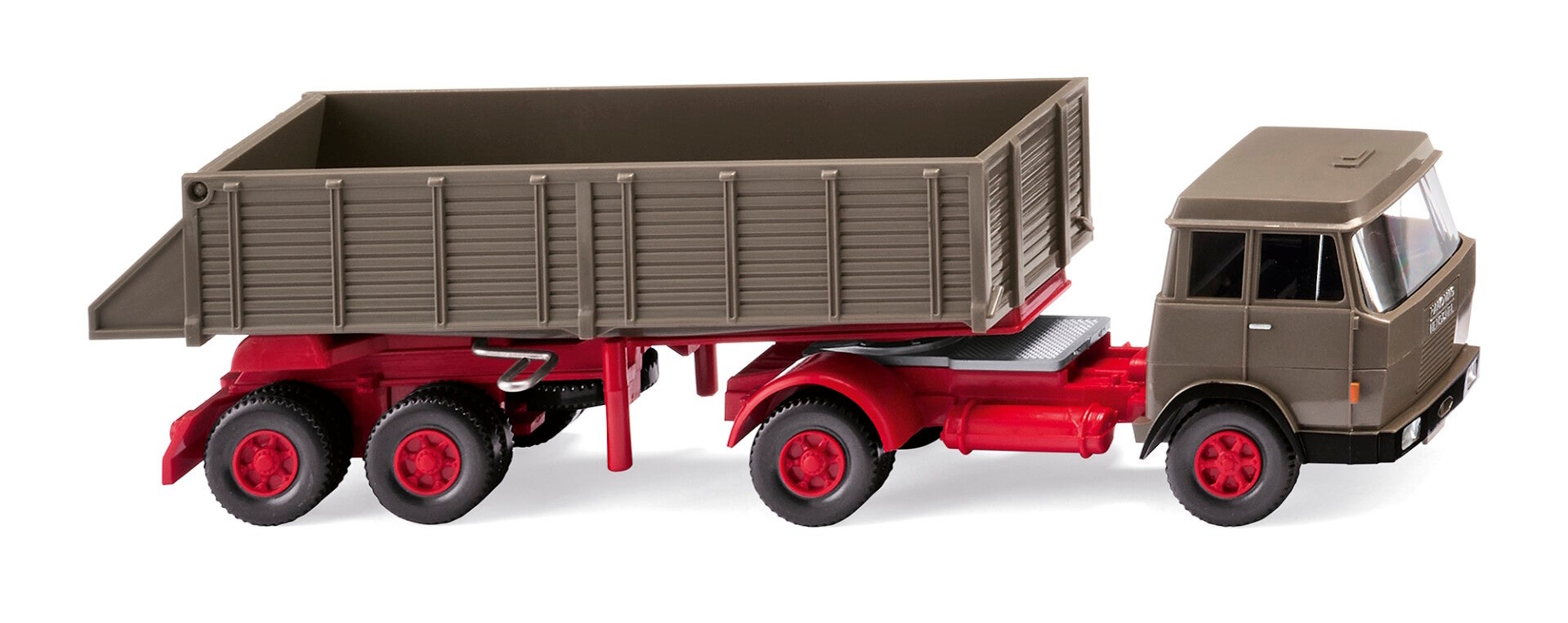 Wiking 1:87 067710 Hinterkippersattelzug (Hanomag Henschel) - beigegrau
