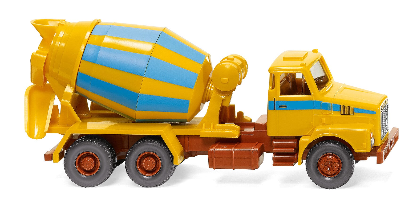 Wiking 1:87 068207 Betonmischer (Volvo N10) - maisgelb/hellblau