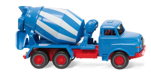Wiking 1:87 068208 Betonmischer (MAN) - blau/weiß