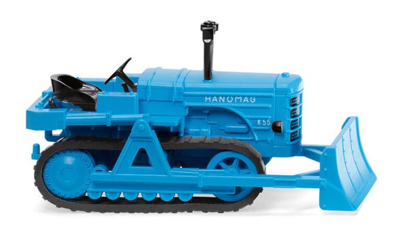 Wiking 1:87 084436 Hanomag K55 Raupenschlepper mit Räumschild - hellblau