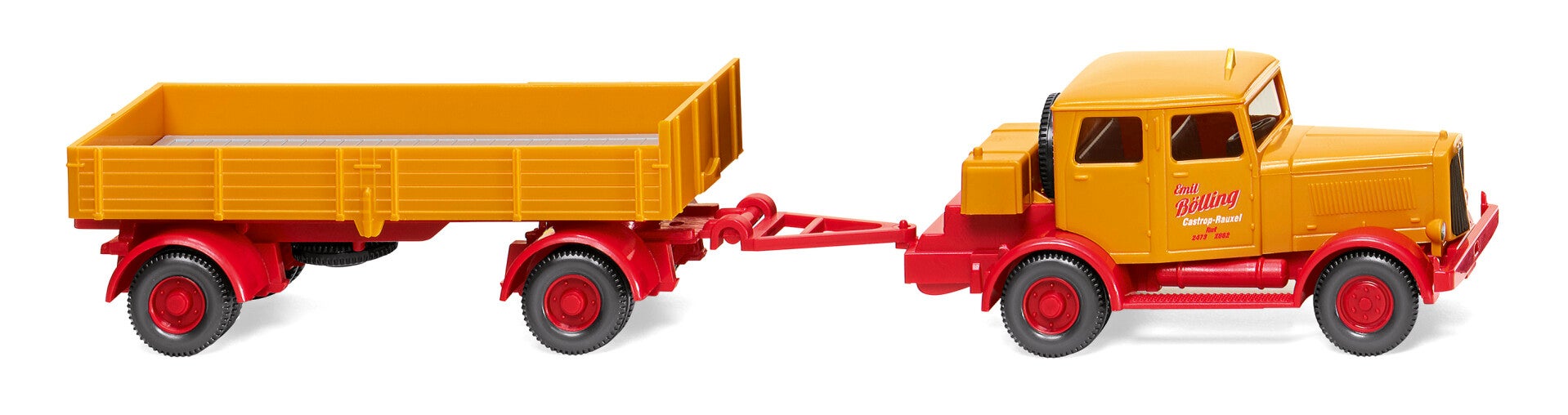 Wiking 1:87 085048 Hanomag mit Pritschenanhänger "Bölling"