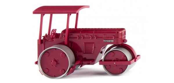 Wiking 1:87 089805 Straßenwalze (Ruthemeyer) - purpurrot