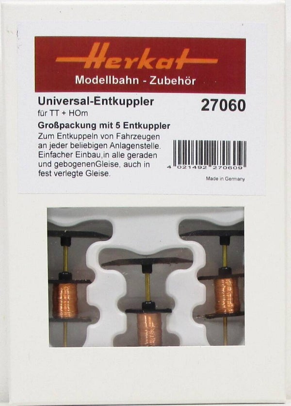 Herkat 27060 Entkuppler Spur TT/H0m 2- Ltr. 5er Pack