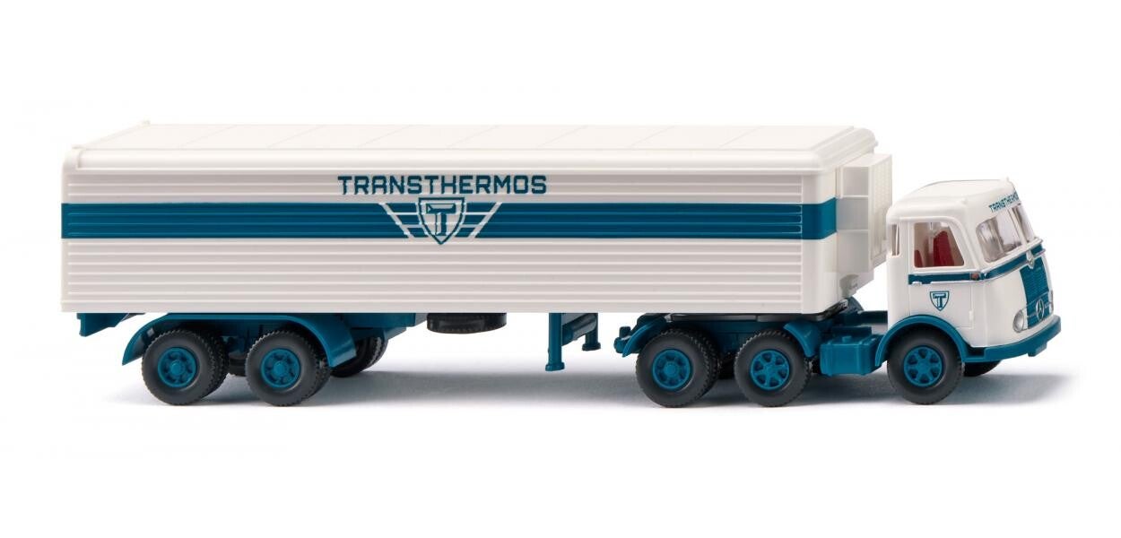 Wiking 1:87 055605 Kühlkoffersattelzug (MB Pullman) "Transthermos"