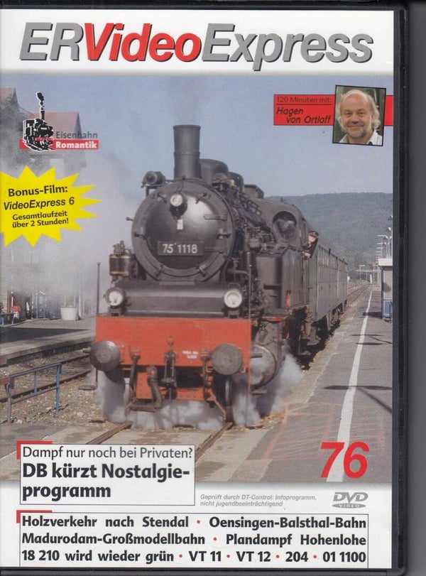 Eisenbahn Romantik Videoexpress 76 DVD FSK 0