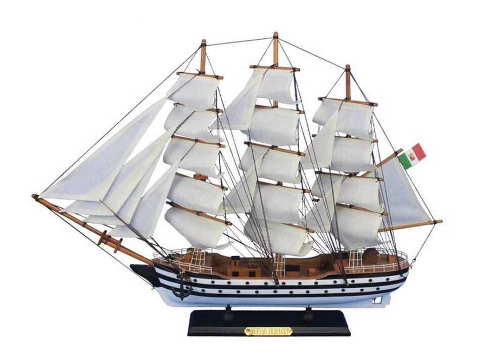 Wooden Amerigo Vespucci 24" Tall Model Ship