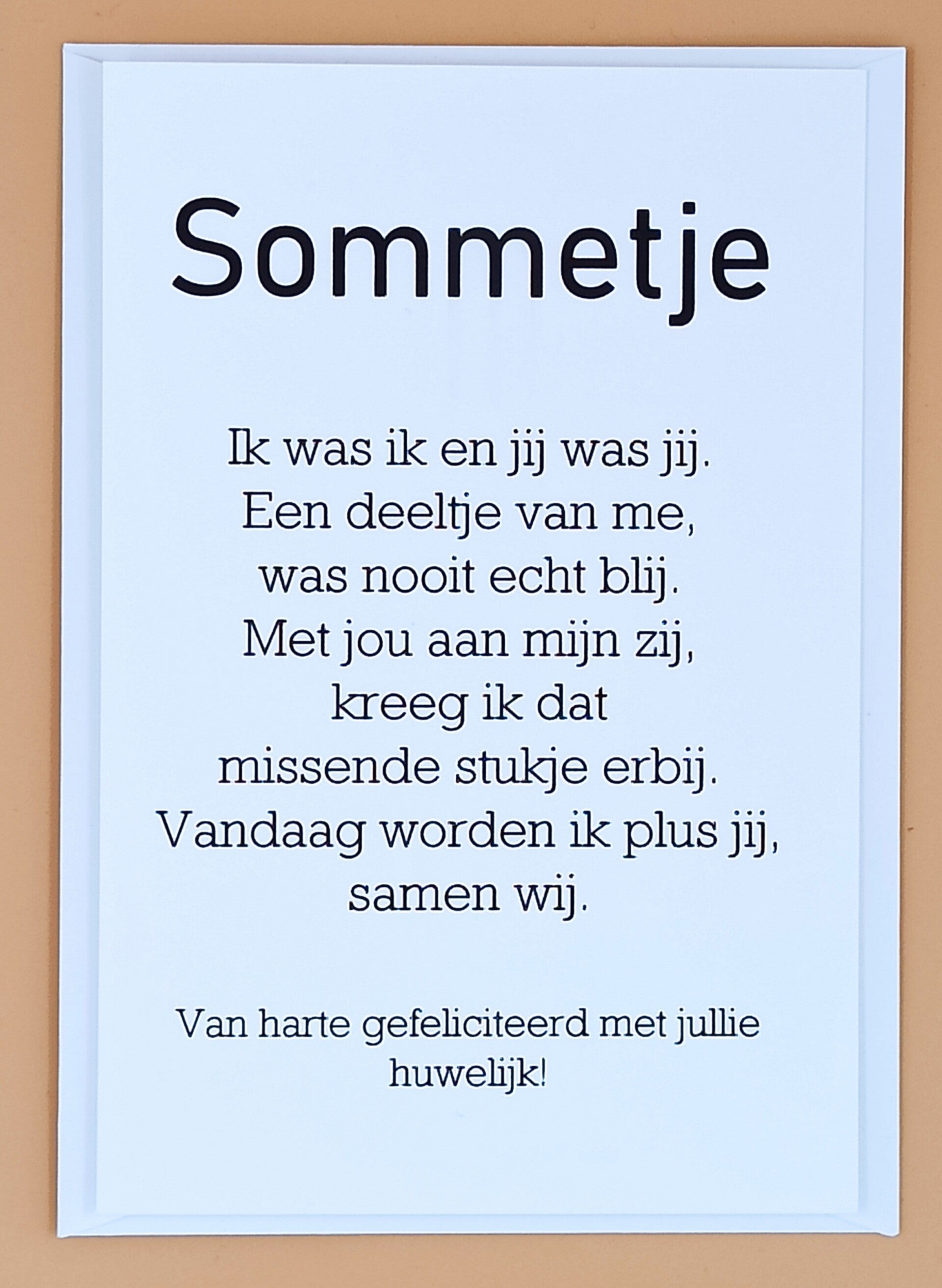 Wenskaart Sommetje