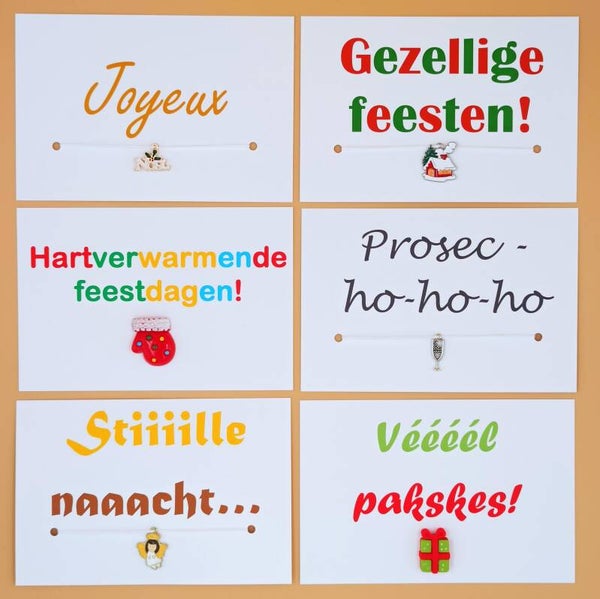 Kerst-/eindejaarskaarten set (5+1 gratis)