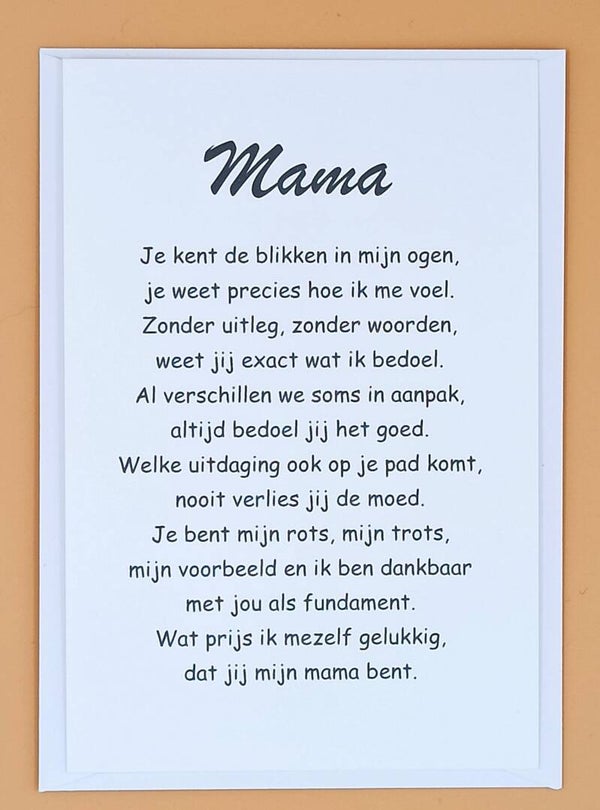 Wenskaart Mama