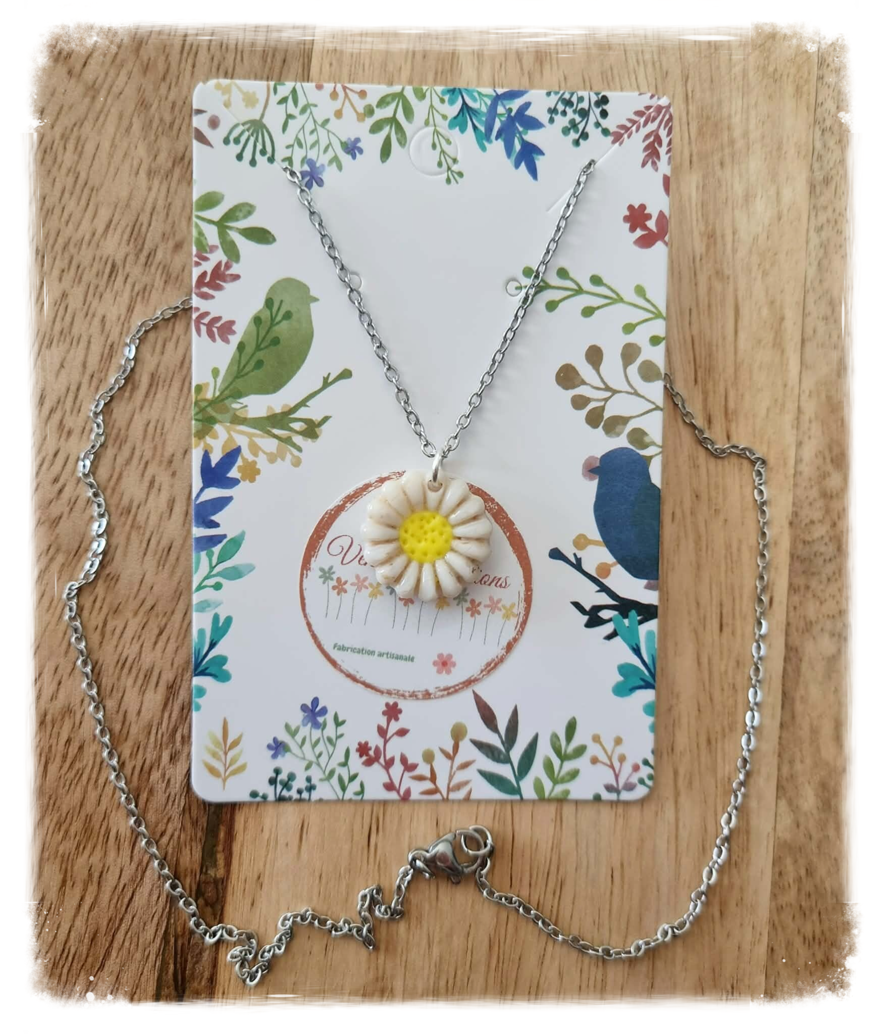 Collier petite marguerite naturelle