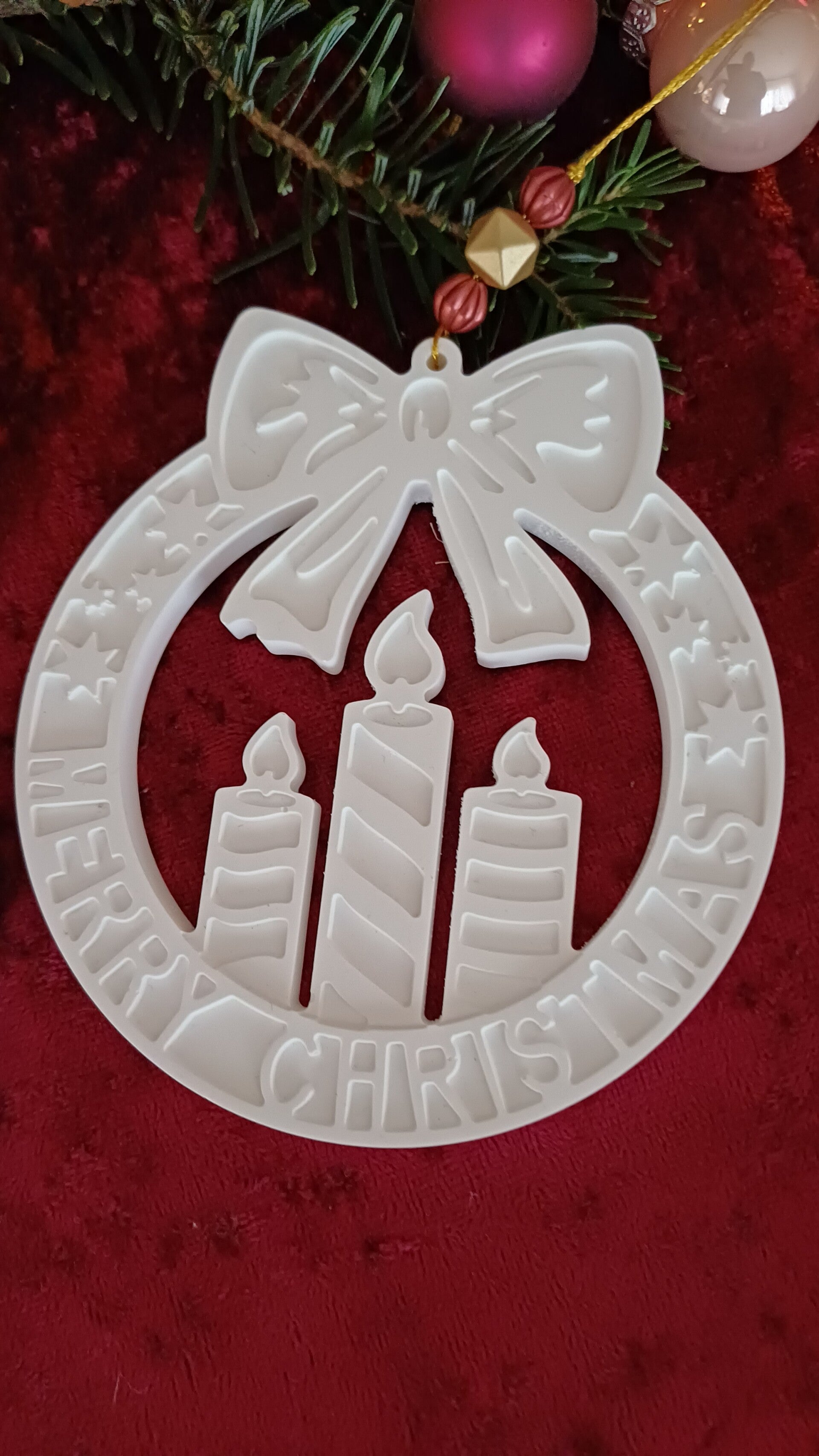 Anhänger Kranz mit Kerzen