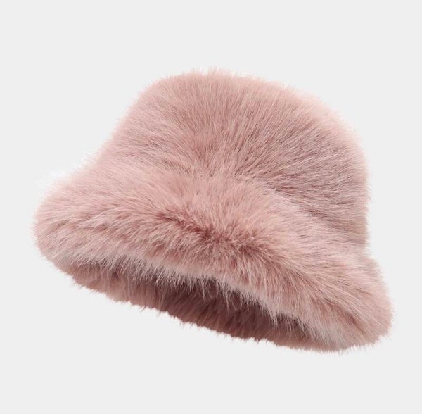 Faux Fur Winterhoed – Roze