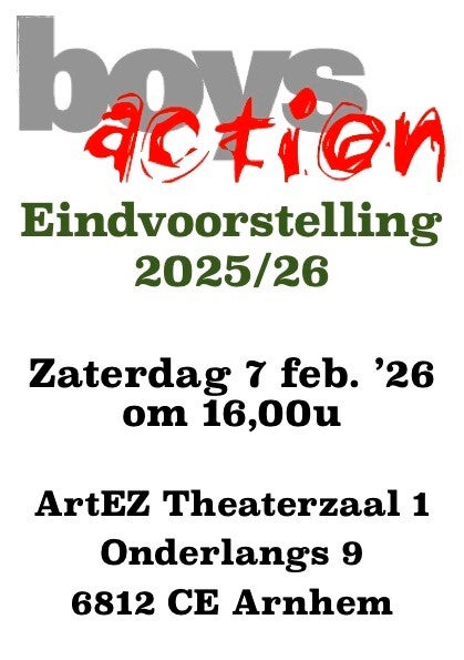 Toegangskaart Eindvoorstelling 2026 op zat 7 februari 2026 om 16.00 uur