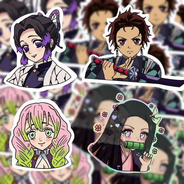 Demon Slayer Sticker-pack + Holographic Nezuko Sticker