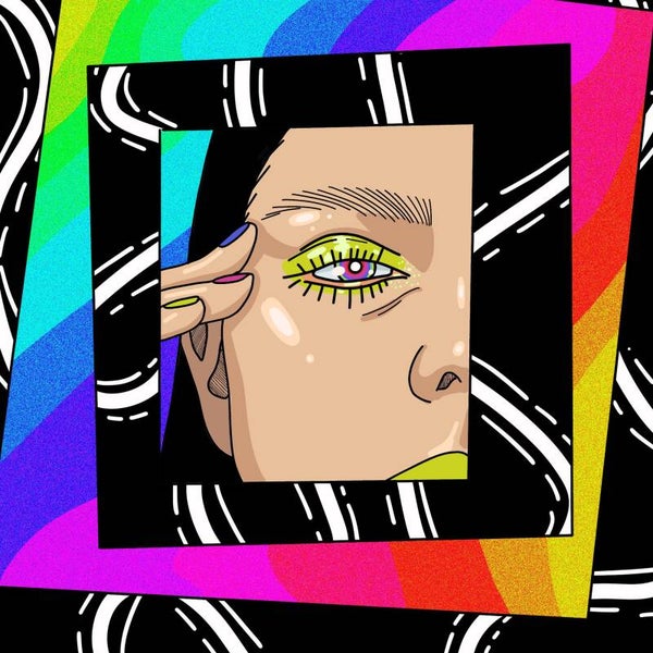 Trippy Girl Print