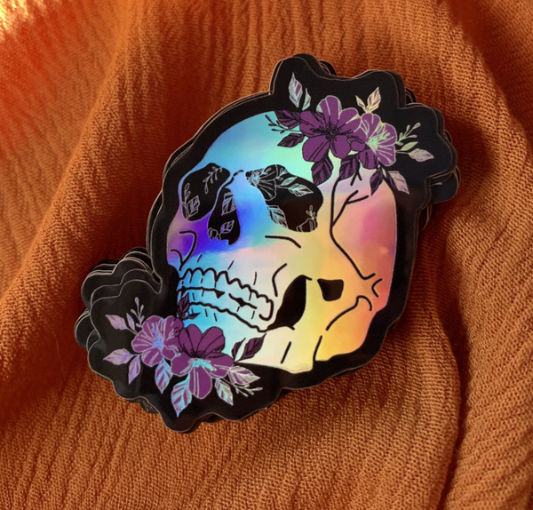 Holographic Blooming Skull