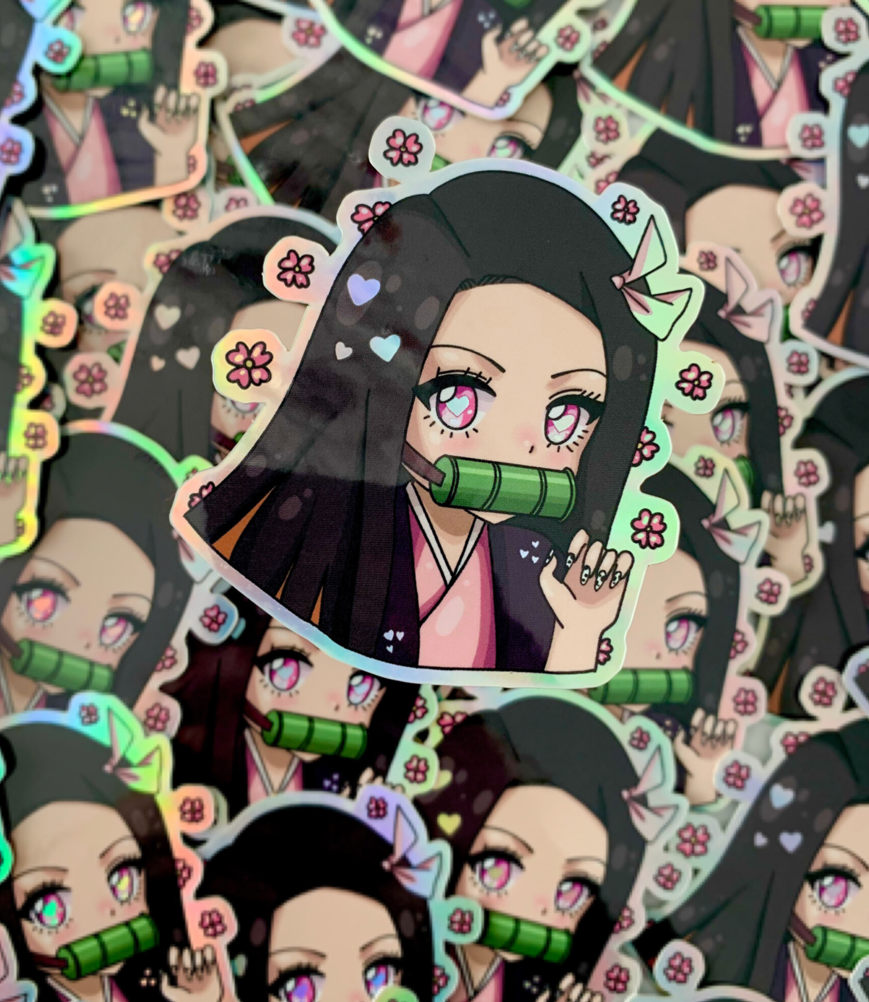 Nezuko Holographic sticker