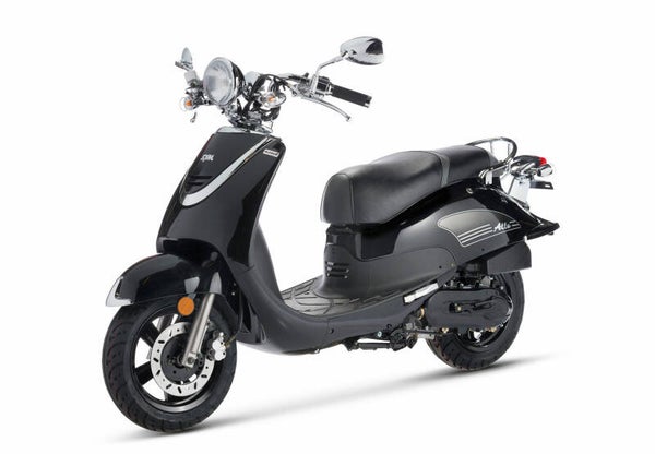 sym allo retro scooter 25km of 45km
