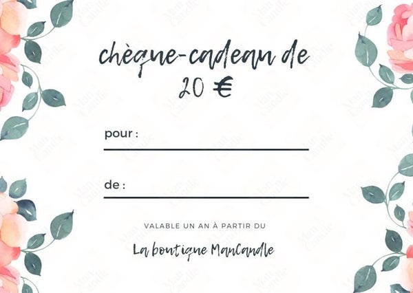 CHÈQUES CADEAUX 20€