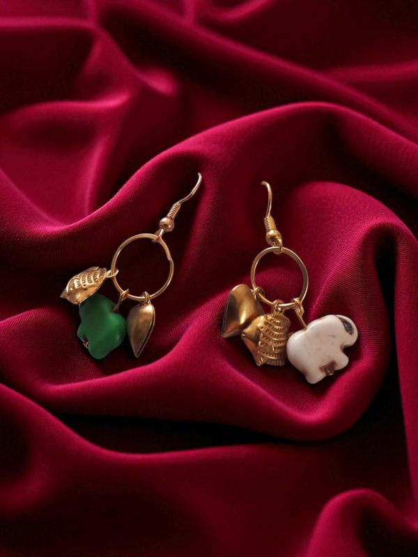 Elephant charms earrings