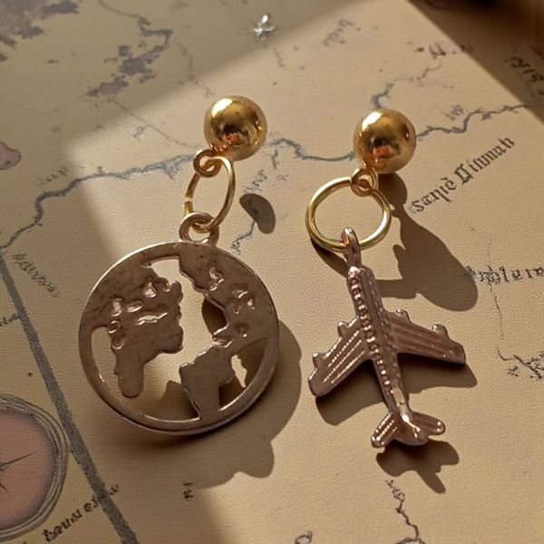 Travel inspired earrings