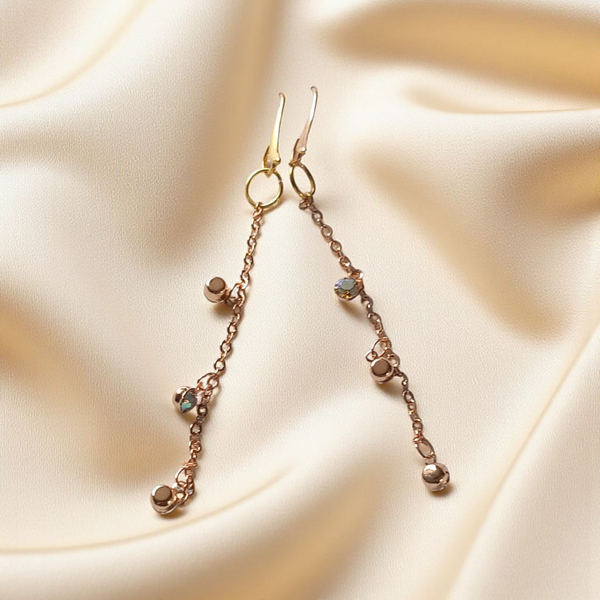 Delicate gold drop earrings