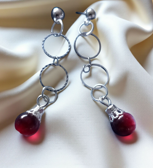 Glass beaded earrings