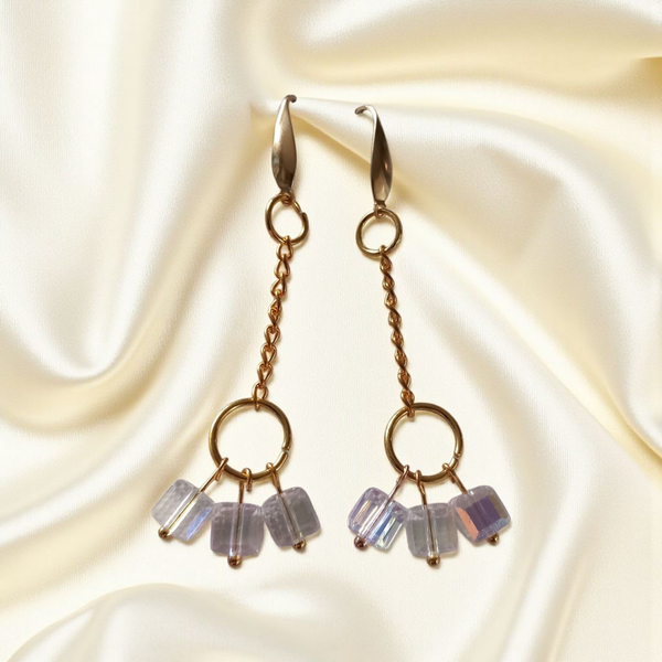 Drop crystal earrings