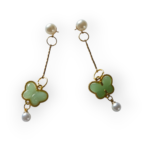 Butterfly drop earrings