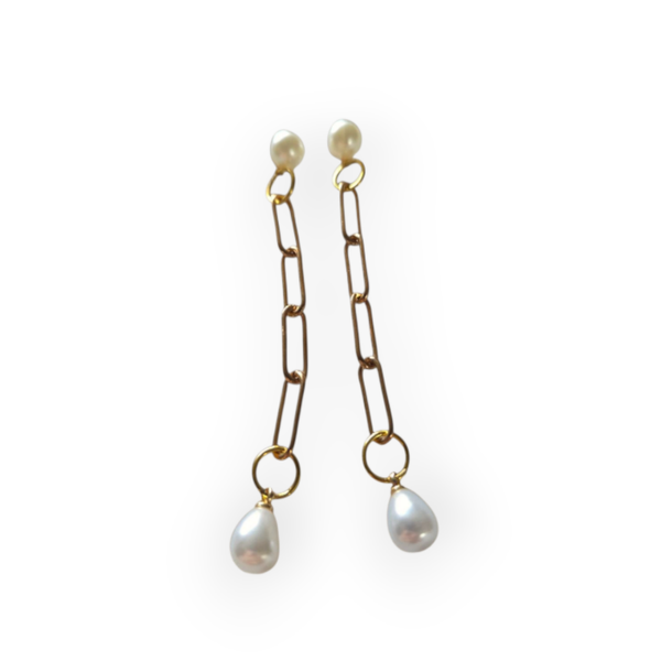 Drop Gold tone earrings