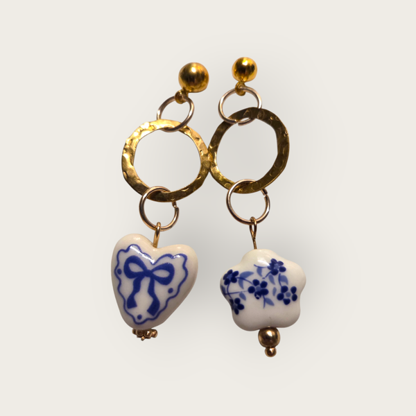 Mis matched china earrings