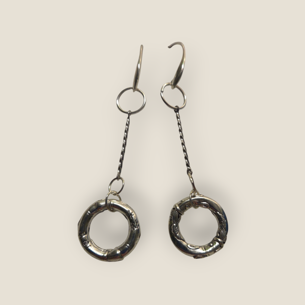 Simple silver toned earrings