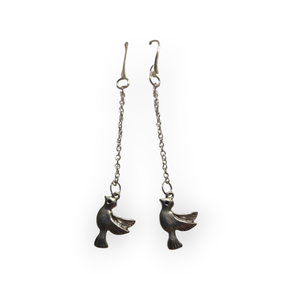 Drop birds earrings