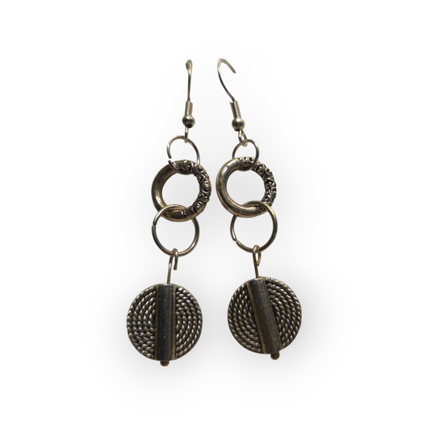 Silver drop earrings