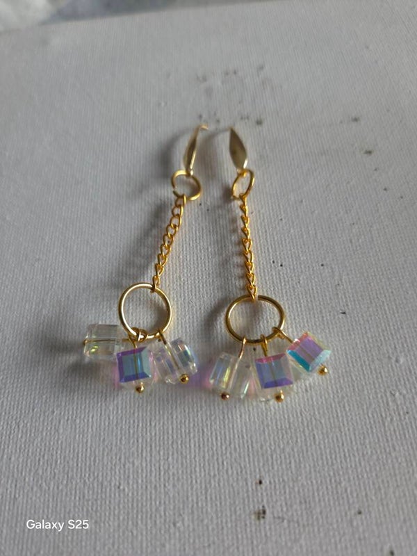 Crystal beaded earrings