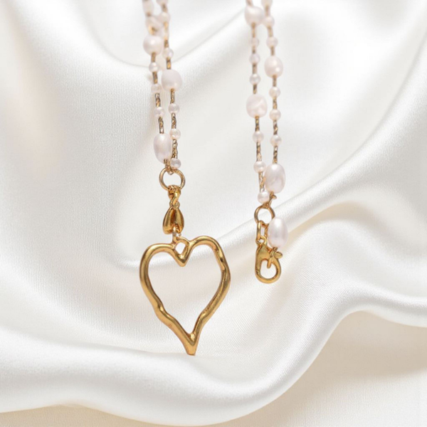 Gold heart shaped pendant