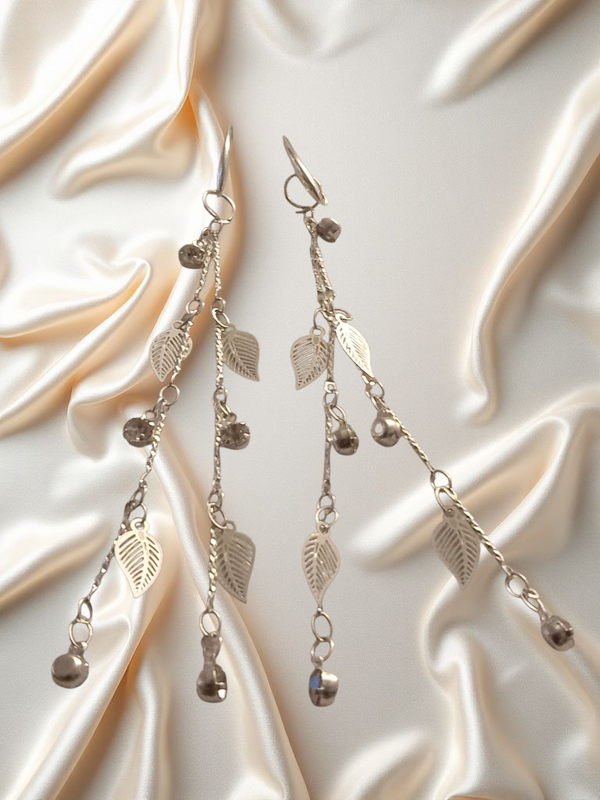 Delicate silver drop earrings