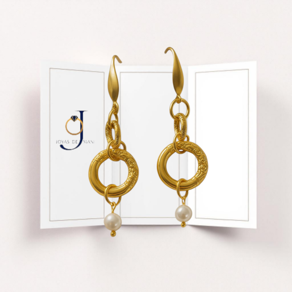 Gold drop earrings