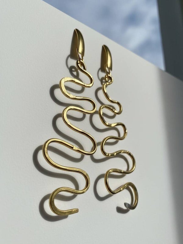 Stand out gold toned earrings