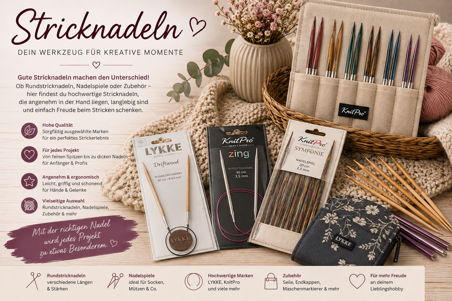 Beispielbild von Stricknadeln