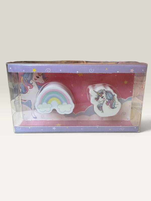 Radierer-Set "Einhorn & Regenbogen"