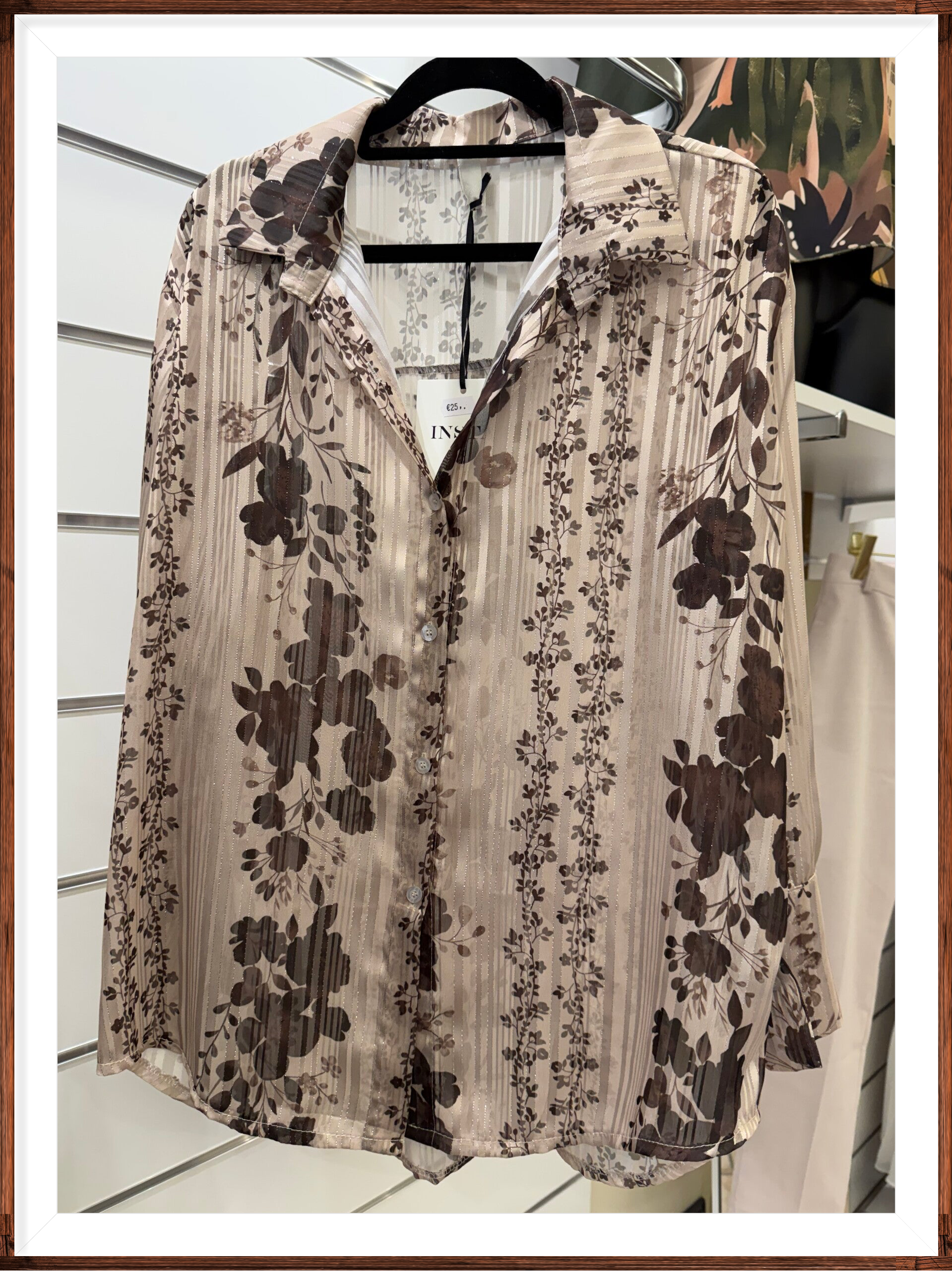 Camicia beige marrone