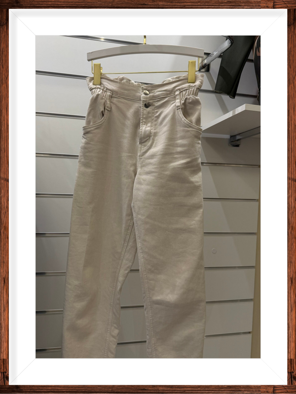 Pantaloni bianco latte