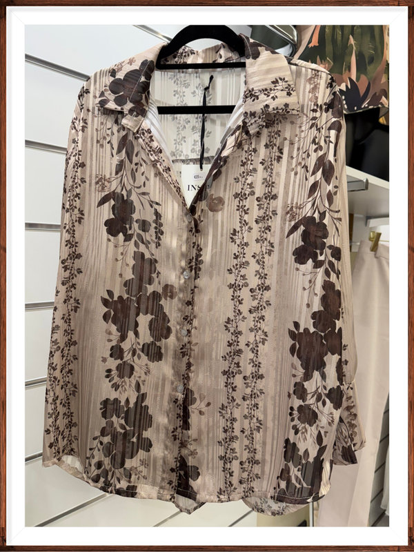 Camicia beige marrone