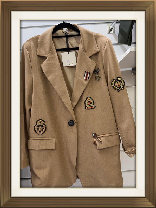 Giacca beige e marrone