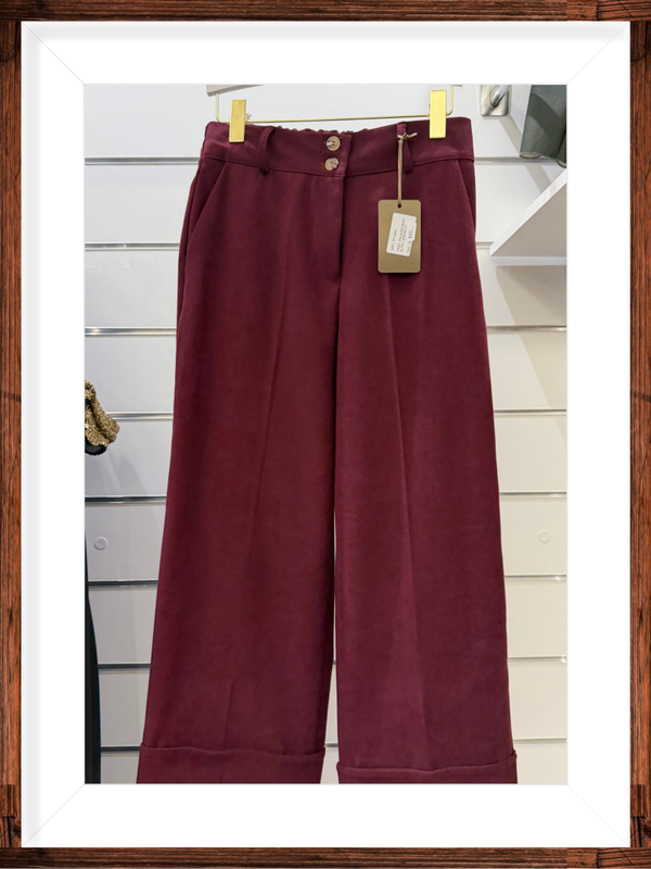 Pantaloni bordeaux da 2 bottoni