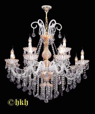 Nr 6 - Venetiaanse Murano Kroonluchter met Swarovski kristal No 1