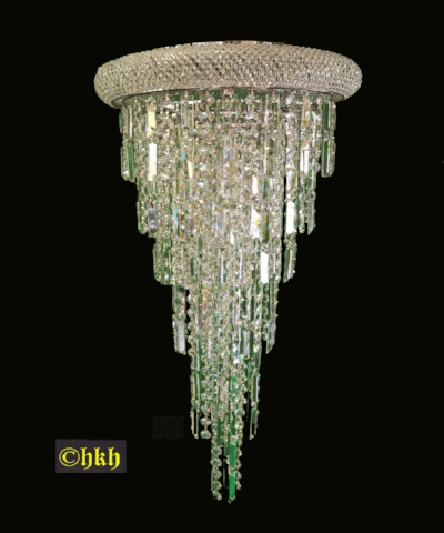 Nr 115  -  Waterval color Chrome/Silver Kroonluchter No 1