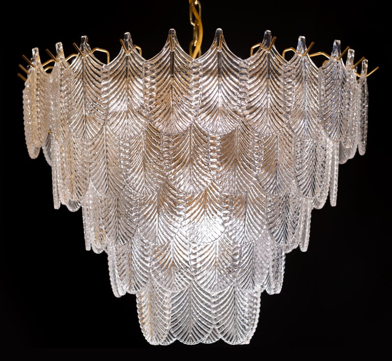 Nr A-14  Design Crystal-boomblad kroonluchter color Goud met  Oosterijks/Austria Crystal  No 1