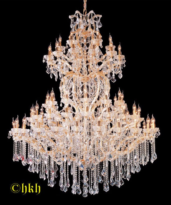 Nr 61 Grote Maria Teresia Kristallen kroonluchter 72 light hight 280cm No 1